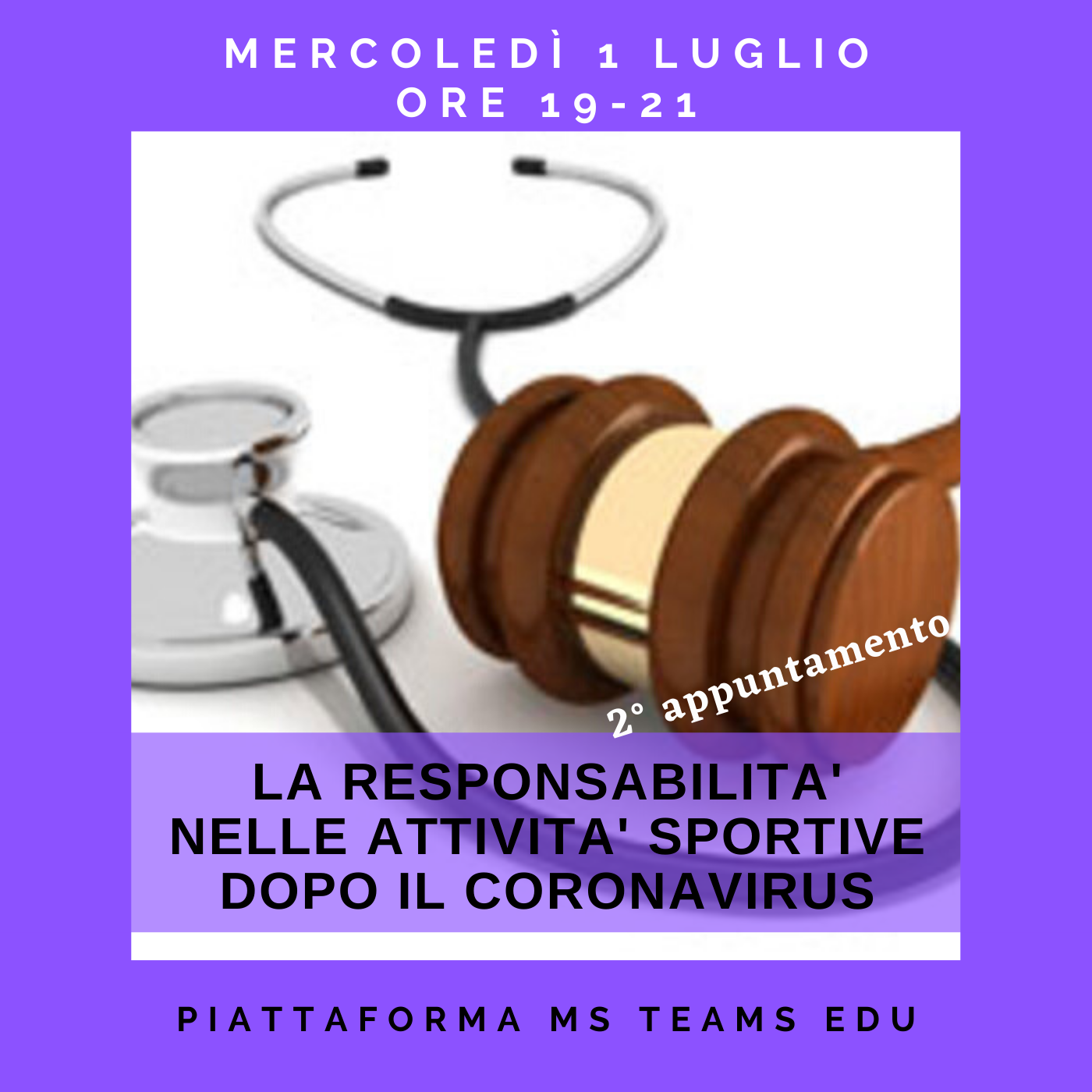La responsabilità nelle attività sportive dopo il coronavirus (nuovo appuntamento)